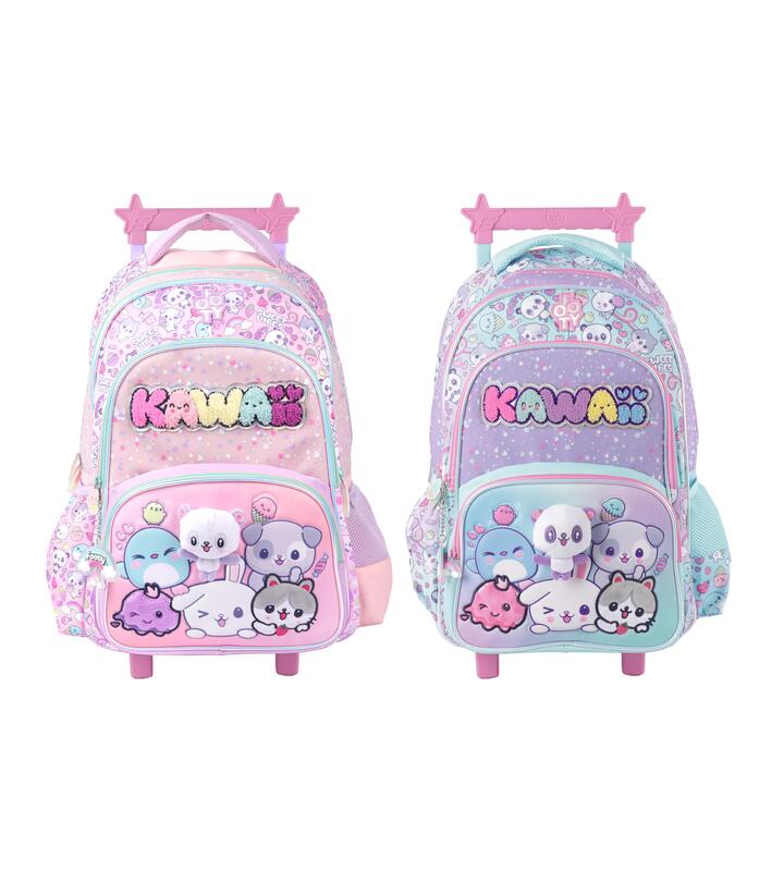 MOCHILA CON CARRO 18"  KAWAII