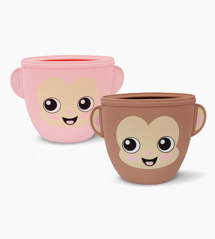 SET X 2 PIEZAS MONO LULO ROSA PORTA SNACK