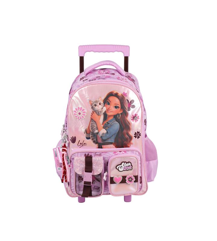 MOCHILA CON CARRO 18" STARCLUB LILA